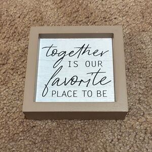 Tan and White Inspirational Quote Frame